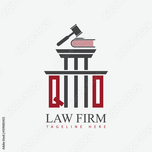 modern law firm justice logo design vector graphic template.	