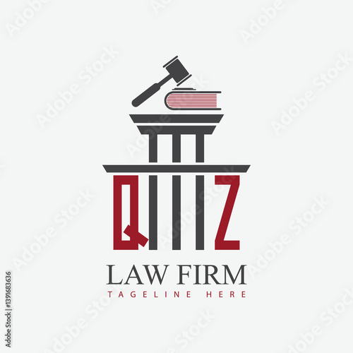 modern law firm justice logo design vector graphic template.	