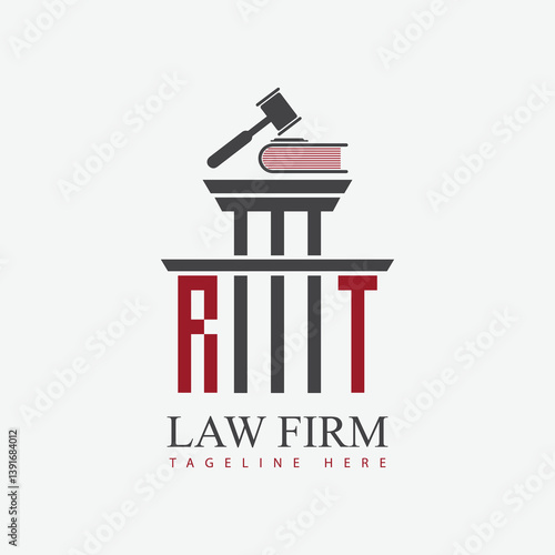 modern law firm justice logo design vector graphic template.	