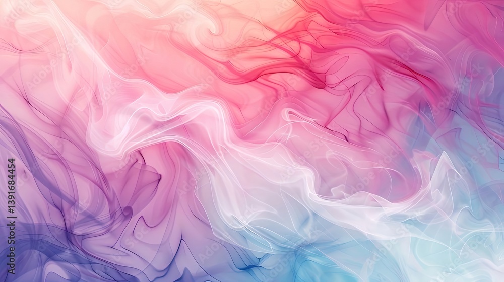Abstract Pink Blue and White Watercolor Texture with Swirling Paint Background Abstract Pink Blue and White Watercolor Texture with Swirling Paint Background