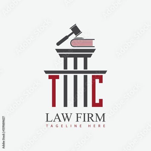 modern law firm justice logo design vector graphic template.	