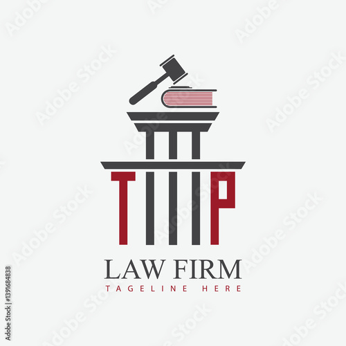 modern law firm justice logo design vector graphic template.	