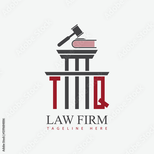 modern law firm justice logo design vector graphic template.	