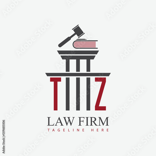 modern law firm justice logo design vector graphic template.	