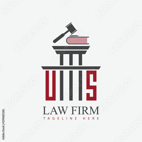 modern law firm justice logo design vector graphic template.	