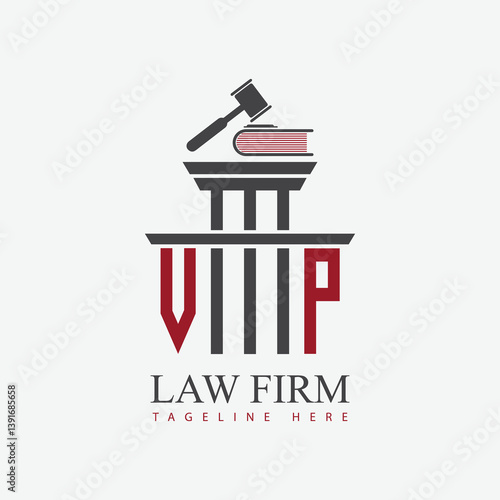 modern law firm justice logo design vector graphic template.	