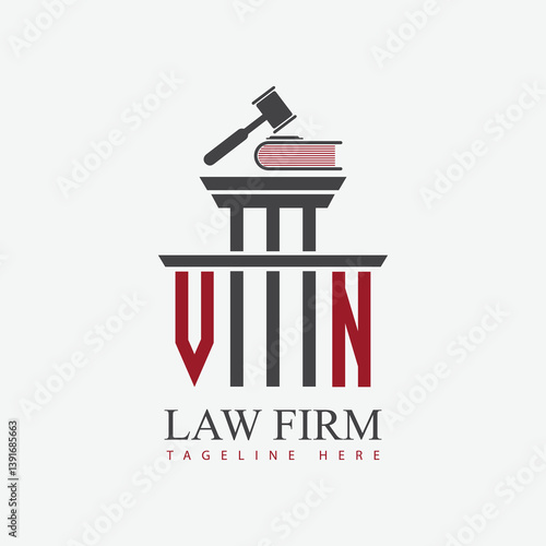 modern law firm justice logo design vector graphic template.	