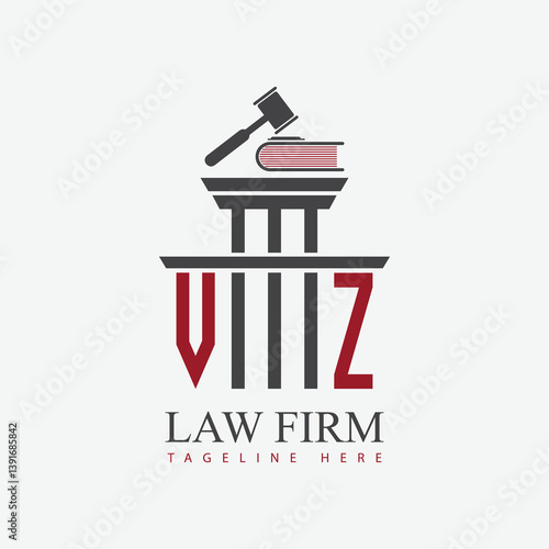 modern law firm justice logo design vector graphic template.	