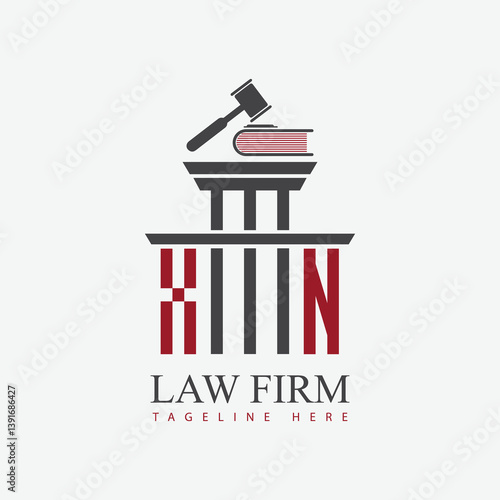 modern law firm justice logo design vector graphic template.	