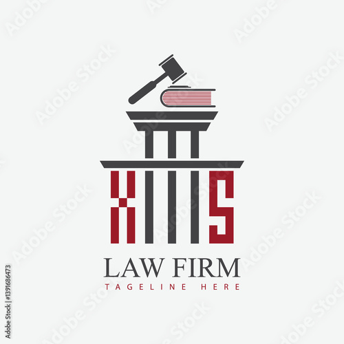 modern law firm justice logo design vector graphic template.	