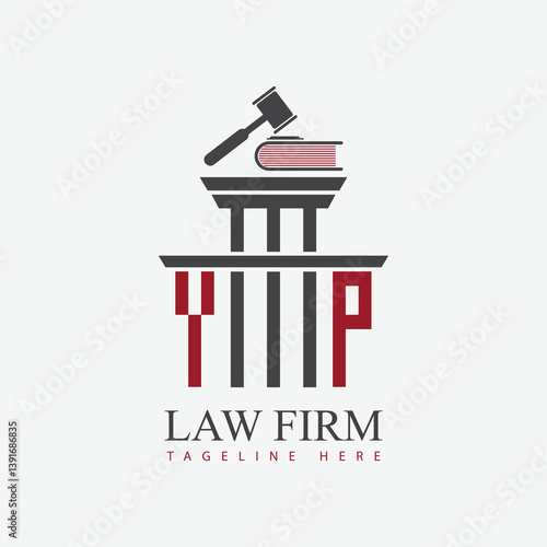 modern law firm justice logo design vector graphic template.	
