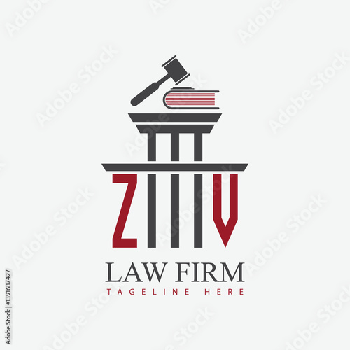 modern law firm justice logo design vector graphic template.	