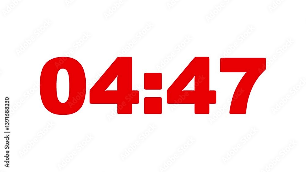 Five Minute Digital Timer. 5 Minute Digital Negative Countdown Sci-Fi light Effects electronic protection. HUD user interface with technology stopwatch Digital Countdown Five Minute Digital Timer. 5 Minute Digital Negative Countdown Sci-Fi light Effects electronic protection. HUD user interface with technology stopwatch Digital Countdown
