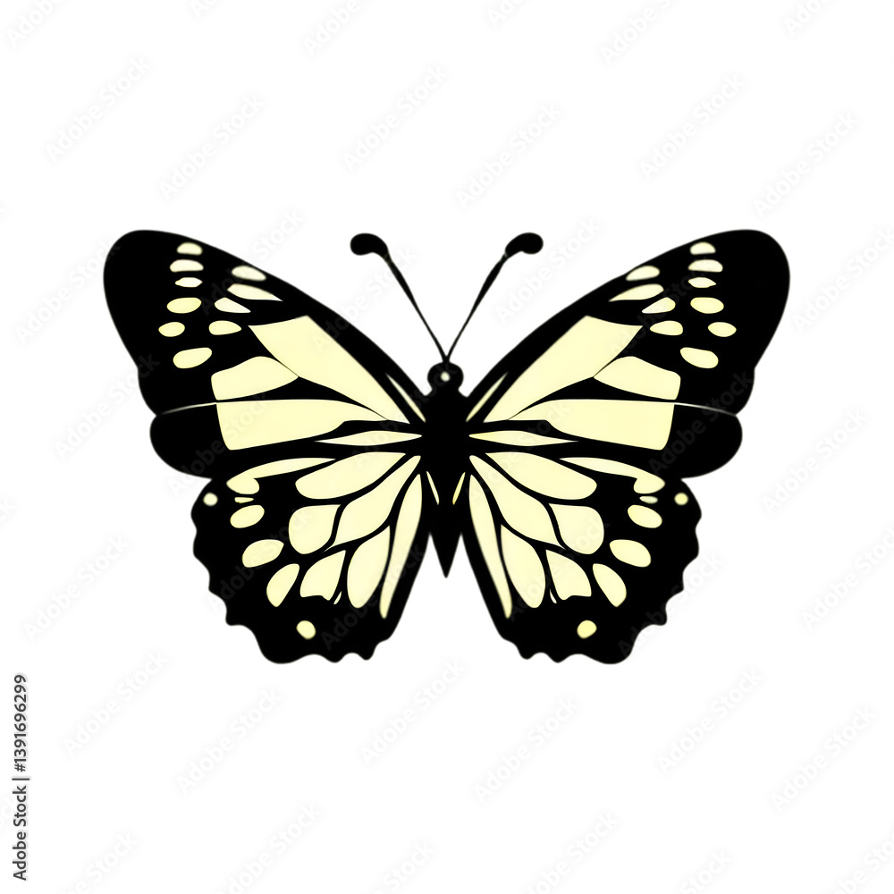 Fototapeta premium butterfly on white background