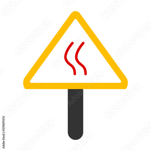 Slippery Road Sign Icon