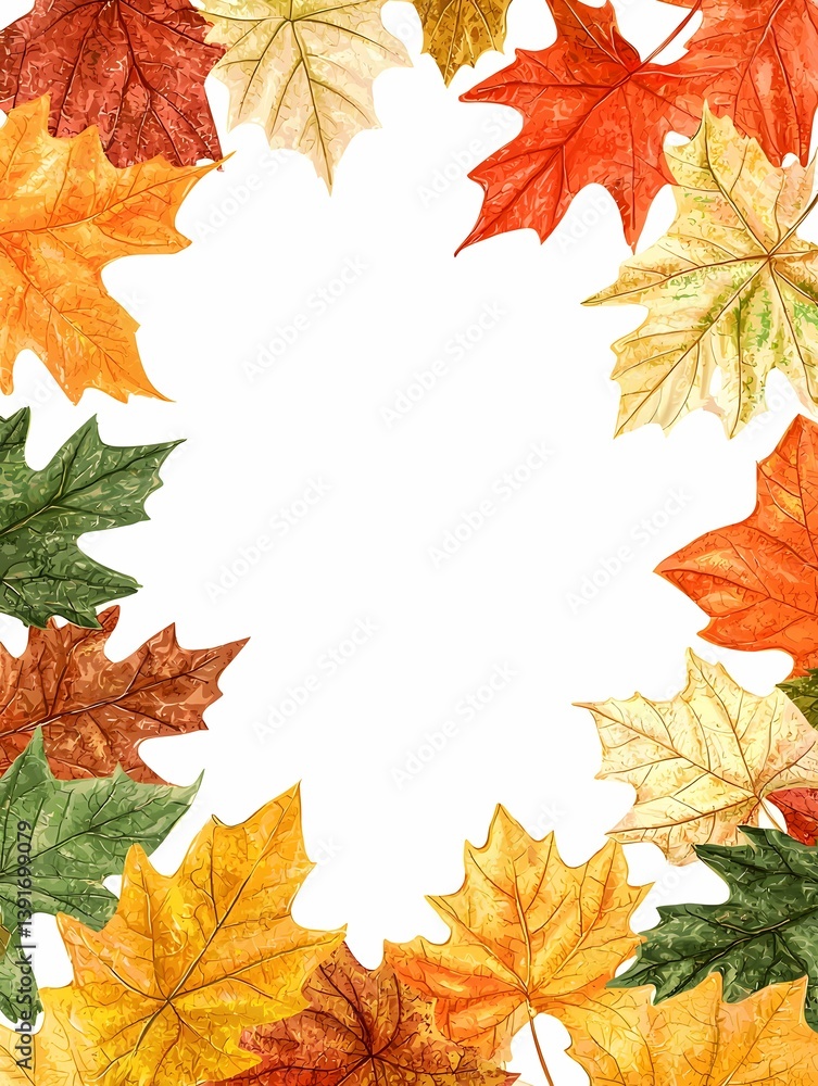 Thanksgiving leaf frame template perfect for holiday invitations and autumn-themed decorations. Thanksgiving leaf frame template perfect for holiday invitations and autumn-themed decorations.