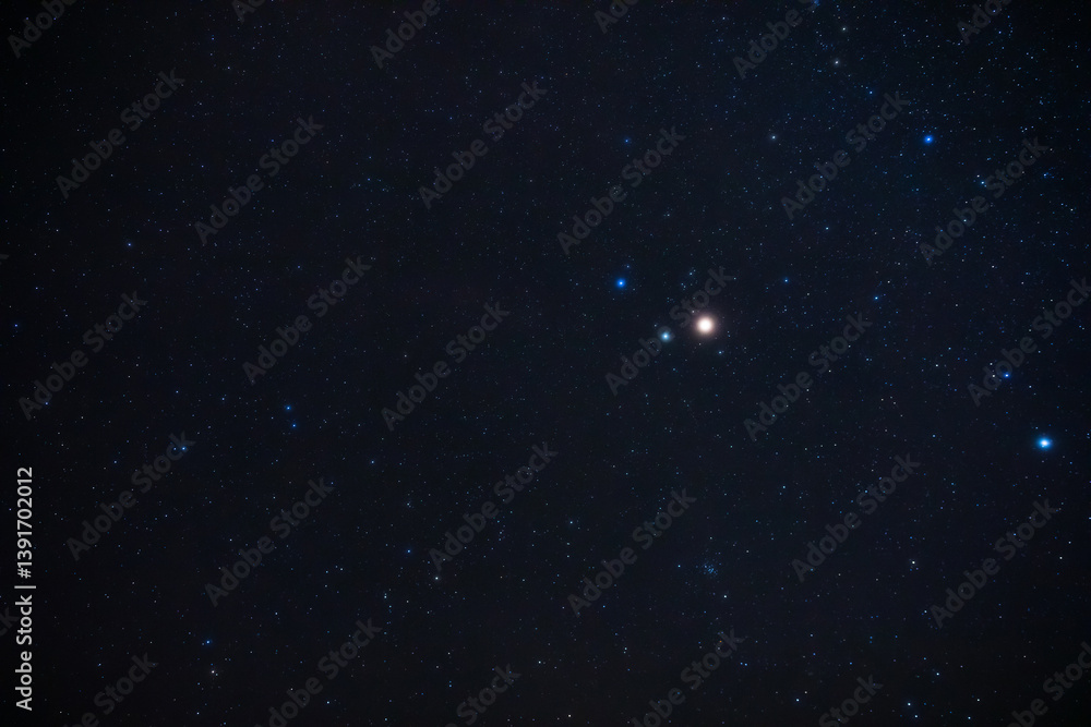 Real Milky way stars and constellations photographed with a wide angle lens from a dark countryside location.