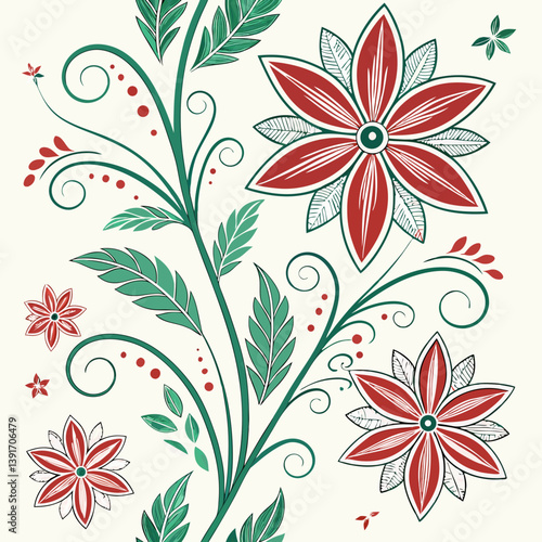 seamless pattern with flowers