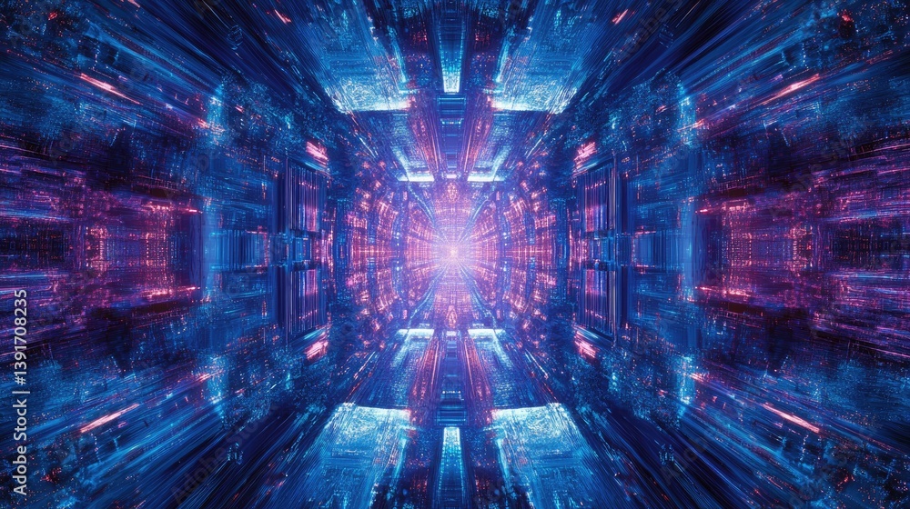 Fototapeta premium Digital Horizons: Immersive Futuristic Backgrounds