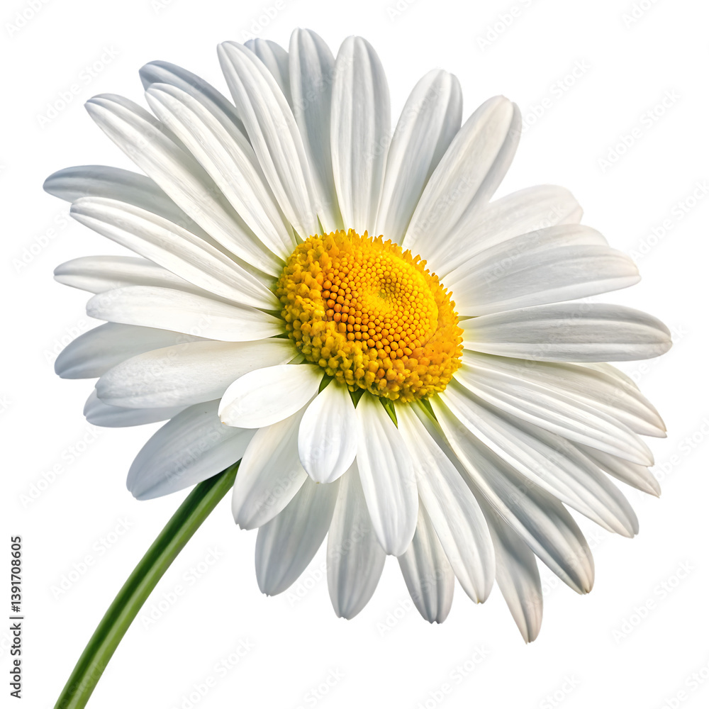 Macro Daisy Flower Photo – White Petals & Yellow Center on Isolated White Background
Macro Daisy Flower Photo – White Petals & Yellow Center on Isolated White Background