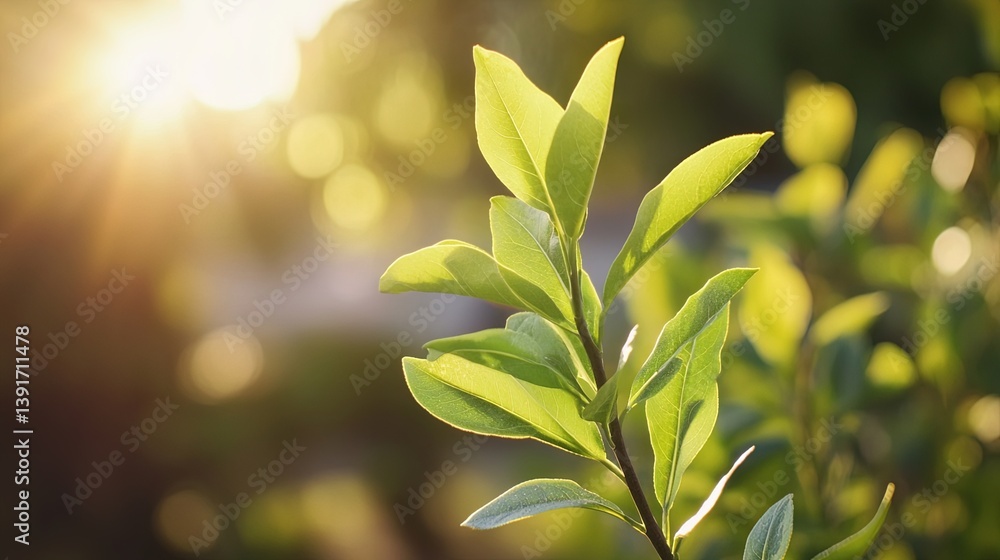 Obraz premium Young Plant in Sunlight: Nature's Growth and Hope, Eco-Friendly Theme