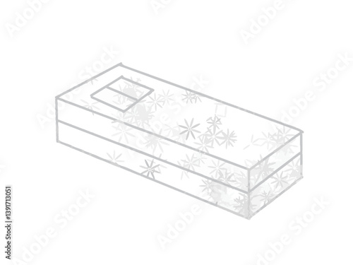 Illustration of a Japanese funeral coffin