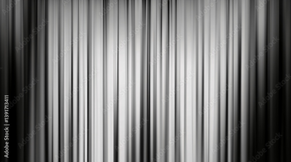 Obraz premium Abstract black and white vertical lines create a blurred and textured background.