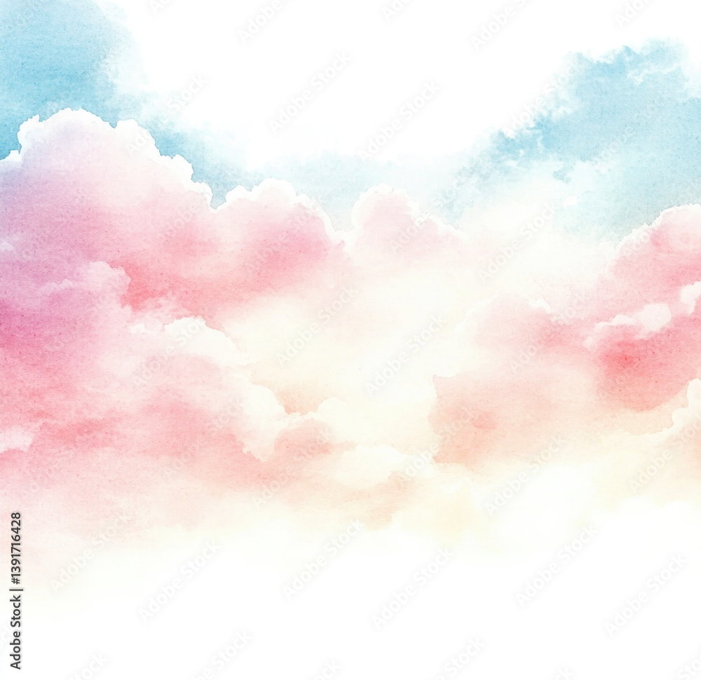 Fototapeta premium abstract watercolor background with clouds