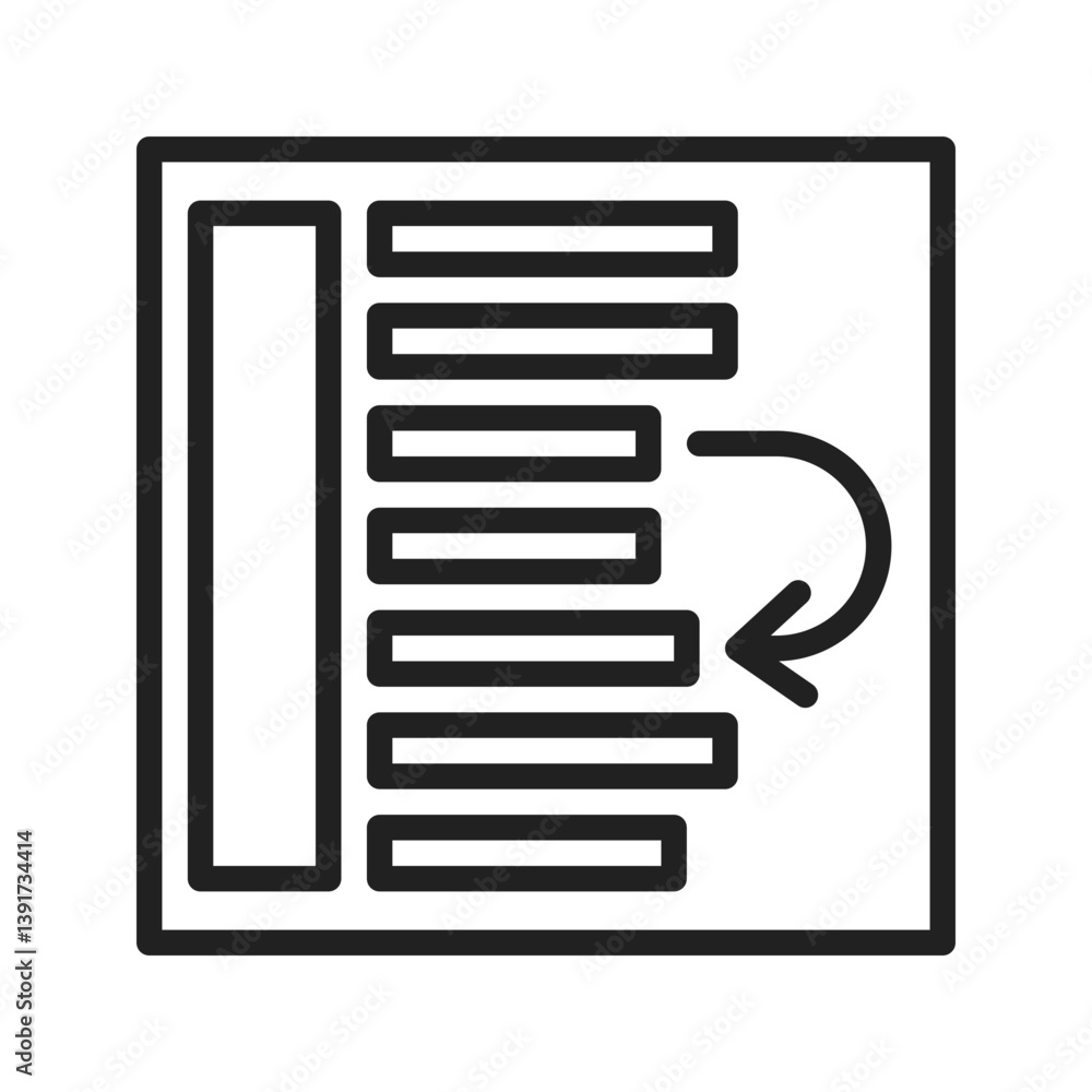 Text Wrap icon vector image. Suitable for mobile apps, web apps and print media. Text Wrap icon vector image. Suitable for mobile apps, web apps and print media.