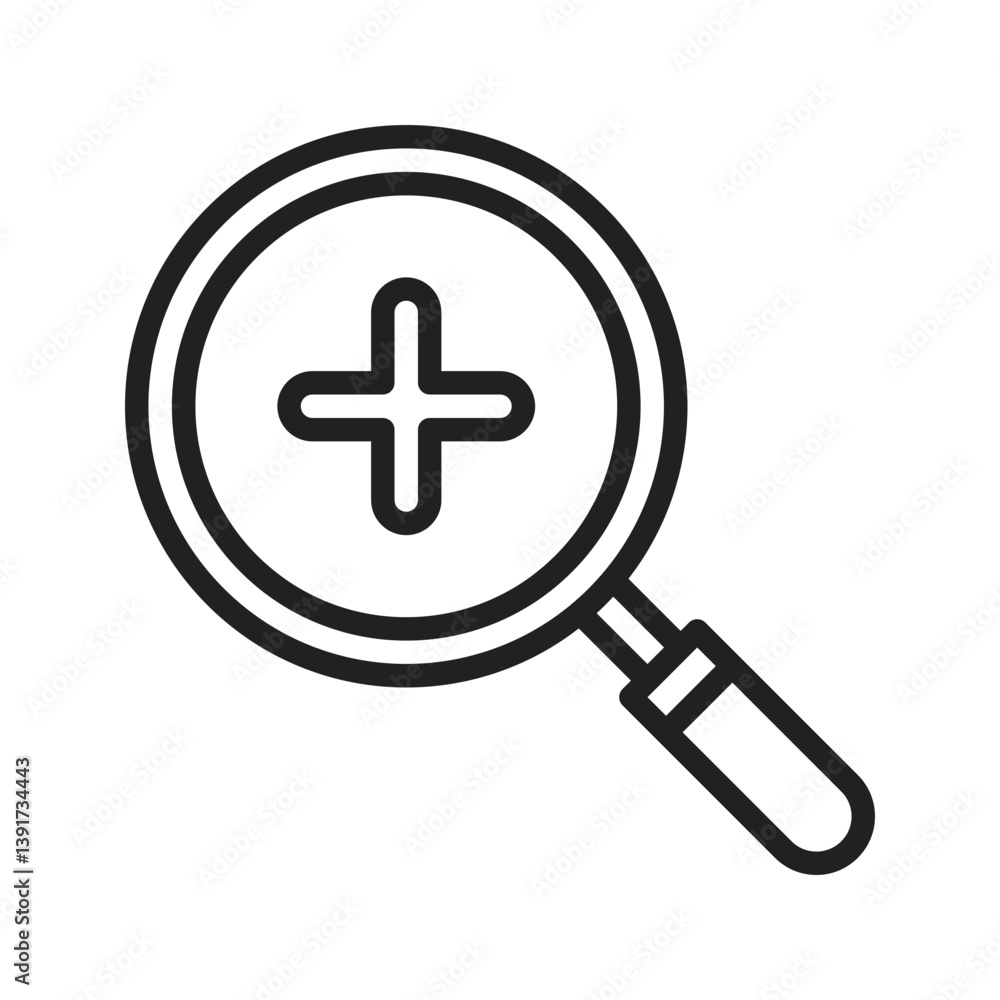 Fototapeta premium Zoom In icon vector image. Suitable for mobile apps, web apps and print media.