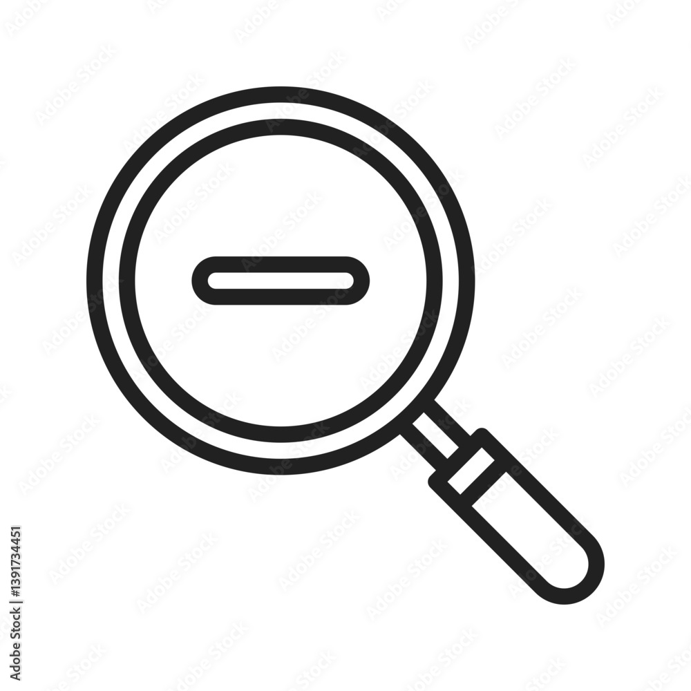 Zoom Out icon vector image. Suitable for mobile apps, web apps and print media. Zoom Out icon vector image. Suitable for mobile apps, web apps and print media.
