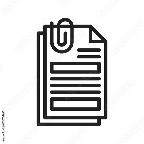 Attach icon vector image. Suitable for mobile apps, web apps and print media.