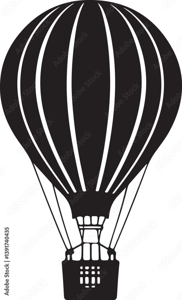 Obraz premium Hot Air Balloon Silhouette Bundle 