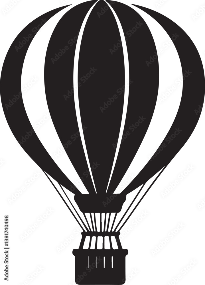 Naklejka premium Hot Air Balloon Silhouette Bundle 