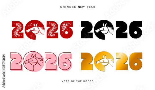 logo design , Lunar new year, New Year 2026