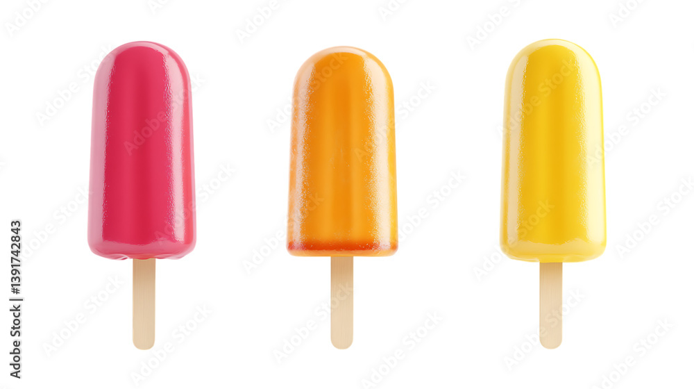 Pack of Popsicle Ice Cream Set Against Transparent Background for Culinary, Dessert, or Summer Projects Pack of Popsicle Ice Cream Set Against Transparent Background for Culinary, Dessert, or Summer Projects