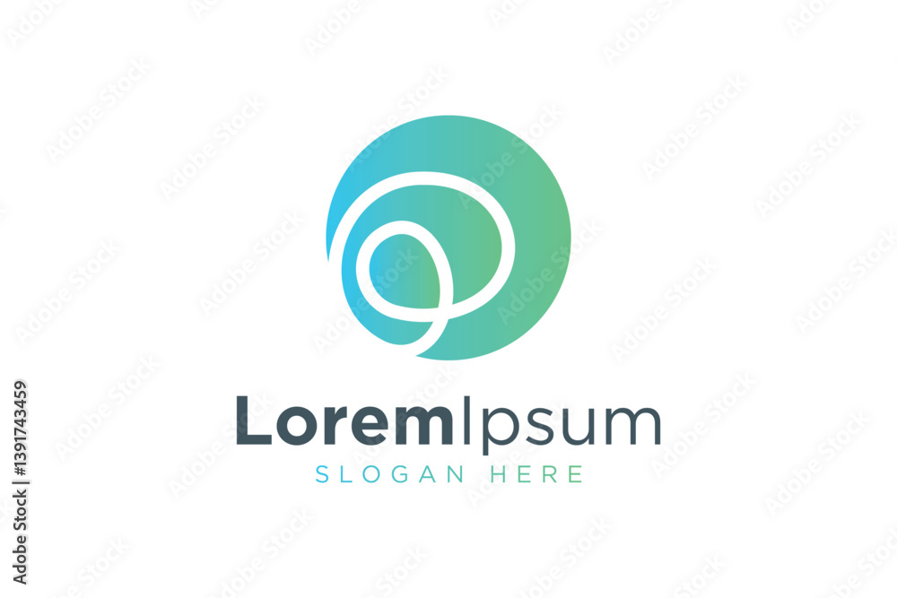 simple brain line design vector logo template simple brain line design vector logo template