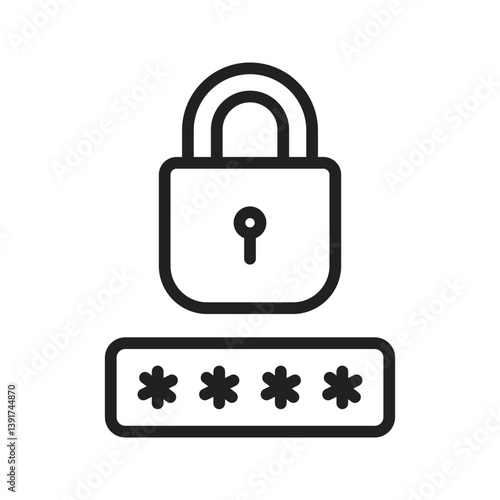 Passcode Lock II icon vector image. Suitable for mobile apps, web apps and print media.
