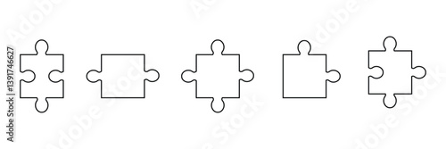 Puzzle icon. Simple illustration of puzzle vector icon for web design on isolated background .Vector illustration. EPS 10 . 