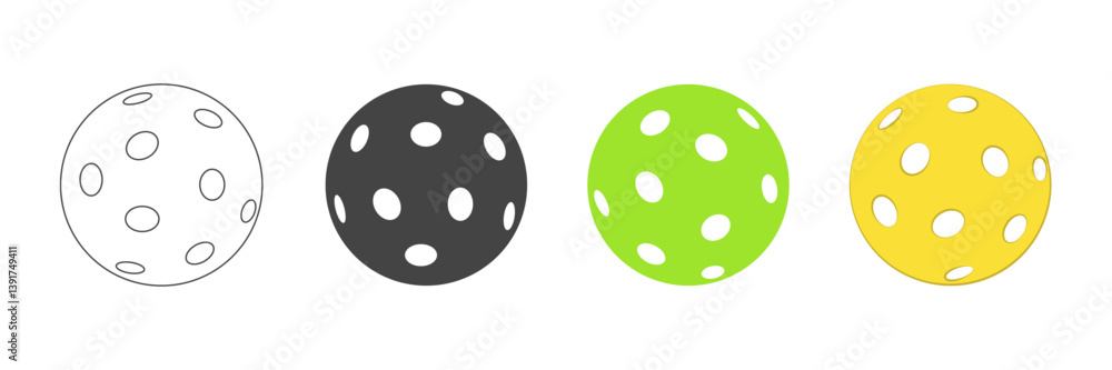custom made wallpaper toronto digitalSet of pickleball balls. Sport accessory. Vector illustration