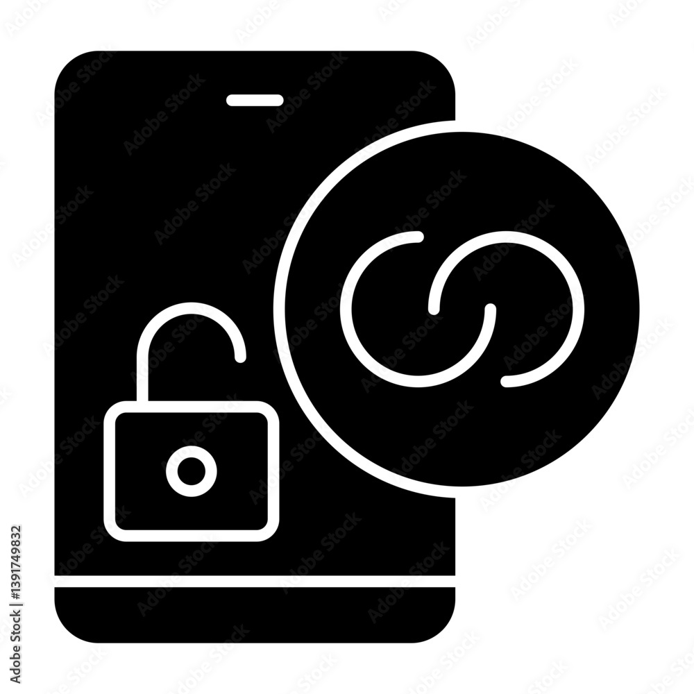 Unlock Hotspot Solid Icon Unlock Hotspot Solid Icon