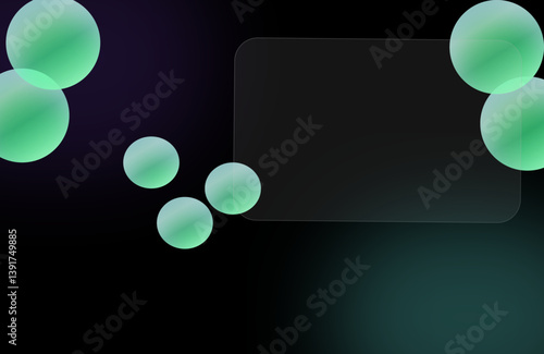 abstract background with circles glassmorphism