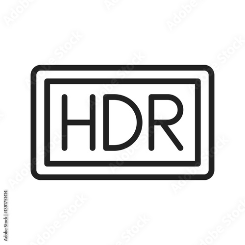 HDR On icon vector image. Suitable for mobile apps, web apps and print media.