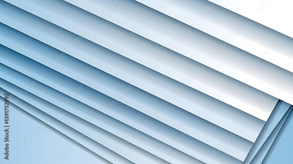 Obraz premium Blue and white abstract background with overlapping diagonal layers