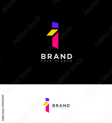Abstract Colorful Number One Logo Design Brand Identity Free Download Abstract Colorful Number One Logo Design Brand Identity - GFXLoad