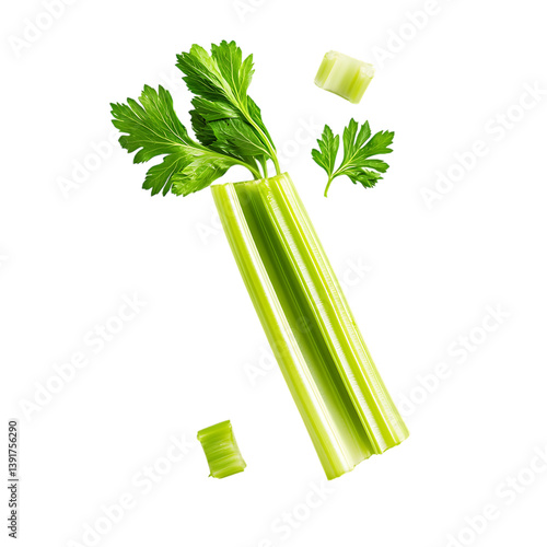 Half-slice falling celery png