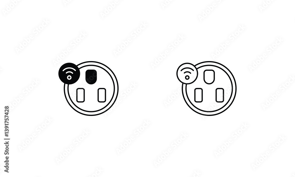 SMART PLUG icons set vector stock illustration SMART PLUG icons set vector stock illustration