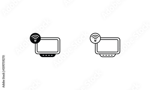 SMART TV icons set vector stock illustration