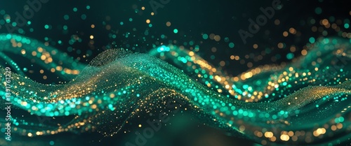 Abstract musical background with shimmering particles