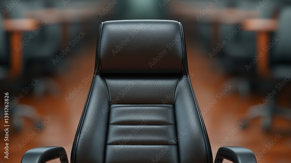 Obraz premium Luxurious Executive Chair in Modern Conference Room Setting